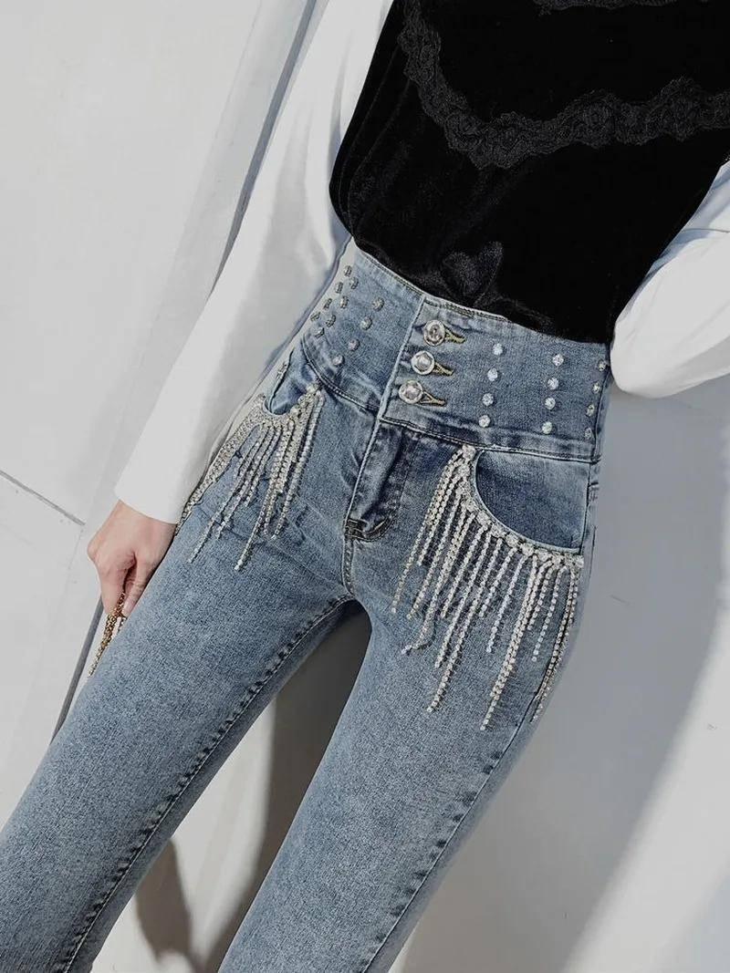 Heavy Industry Diamond Set Jeans Women 2020 New Autumn High Waist Tight Slimming High Waist Jeans Streetwear Jeans Woman
Heavy Industry Diamond Set Jeans Women 2020 New Autumn High Waist Tight Slimming High Waist Jeans Streetwear Jeans Woman