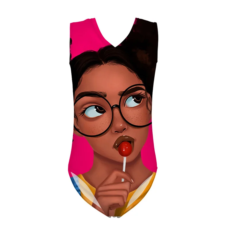HYCOOL Pink One Piece Swimsuit African Black Girl Eating Lollipop Print Swimwear for Baby Girls Children Bathing Swimming Suit 
HYCOOL Pink One Piece Swimsuit African Black Girl Eating Lollipop Print Swimwear for Baby Girls Children Bathing Swimming Suit