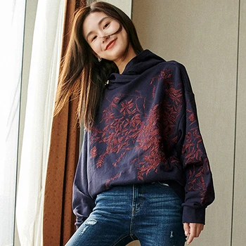 Jumpers Sweatshirt Women Hoodie Embroidery Loose Terry Long Sleeves lazy Style Casual Solid Spring and Autumn New Fashion
Jumpers Sweatshirt Women Hoodie Embroidery Loose Terry Long Sleeves lazy Style Casual Solid Spring and Autumn New Fashion