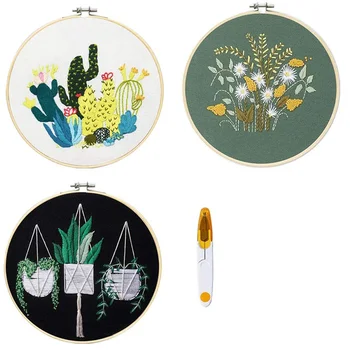 3 Sets Embroidery Starter Kit with Pattern, Cross Stitch Kit for Beginners Include Embroidery Clothes Embroidery Hoops
3 Sets Embroidery Starter Kit with Pattern, Cross Stitch Kit for Beginners Include Embroidery Clothes Embroidery Hoops