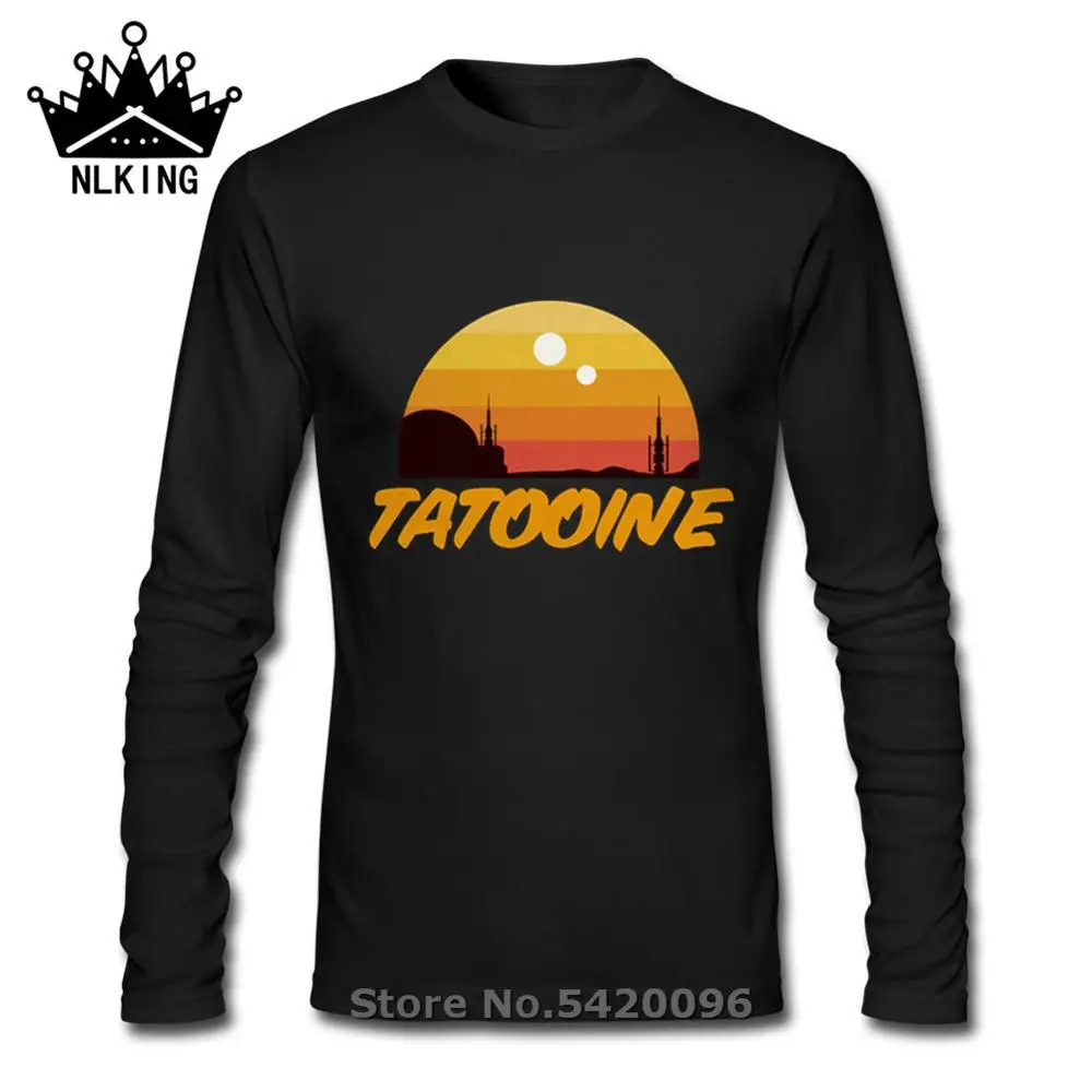 Sand Surf Tatooine Star Wars футболка с вырезом лодочкой из чистого хлопка мужская длинными