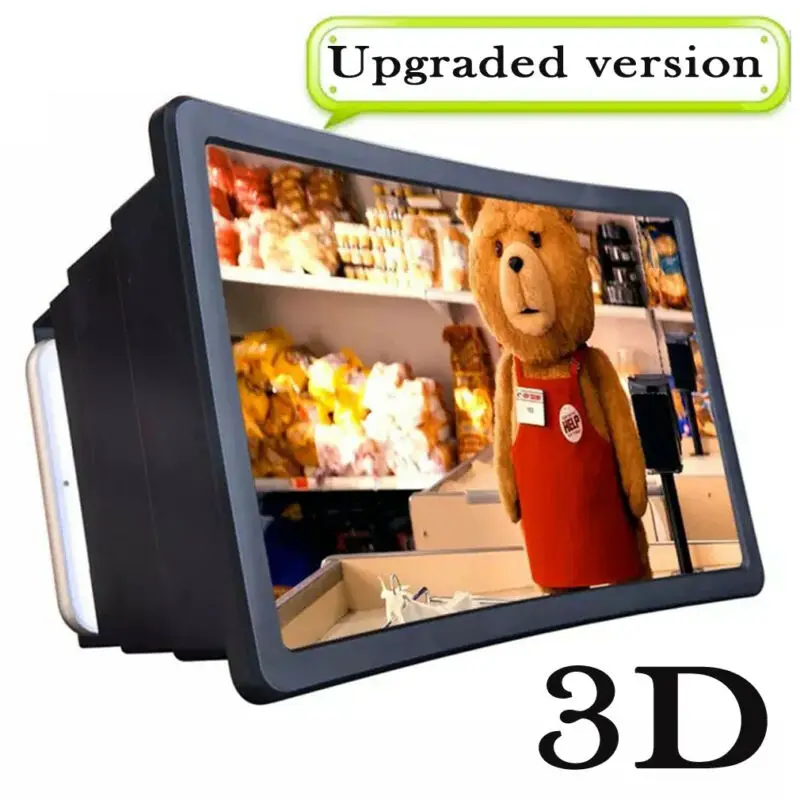 Универсальный портативный HD 3D видео Увеличенный экран смартфона Лупа усилитель