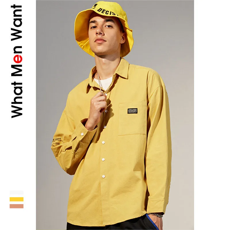 IVRESSE Yellow Solid Cargo Shirts Men Long Sleeve Single Breasted Loose Blouse Male Fashion Casual Hip Hop Streetwear Korean Top
IVRESSE Yellow Solid Cargo Shirts Men Long Sleeve Single Breasted Loose Blouse Male Fashion Casual Hip Hop Streetwear Korean Top