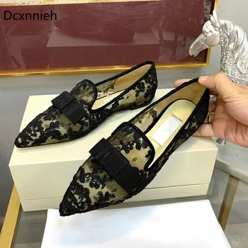 Dcxnnieh New Sexy lace flat Heels slippers Pointed Toe summer Shoes Women embroidery flowers bowties butterfly knot decor
Dcxnnieh New Sexy lace flat Heels slippers Pointed Toe summer Shoes Women embroidery flowers bowties butterfly knot decor