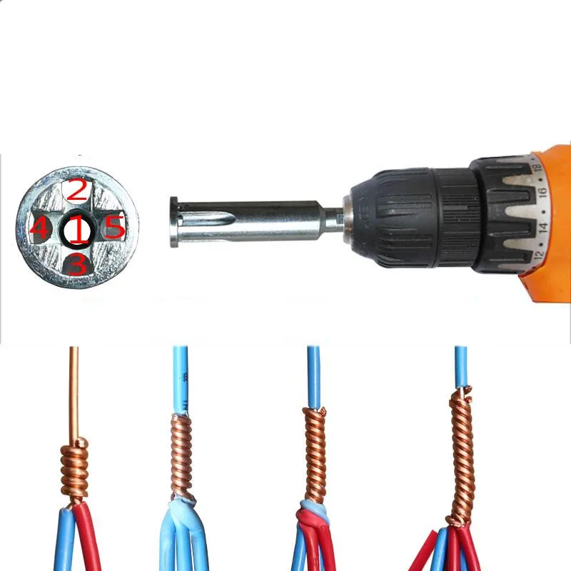 Magical Electrician Automatic Twisting Wire Stripping Doubling Machine 2~5 Hole Quick Connector electric auxiliary tool
Magical Electrician Automatic Twisting Wire Stripping Doubling Machine 2~5 Hole Quick Connector electric auxiliary tool