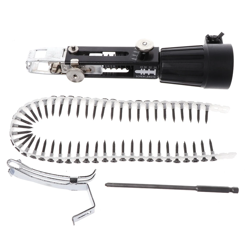 New Automatic Screw Spike Chain Nail Gun Adapter For Electric Drill Woodworking Tool Cordless Power Drill Attachment
New Automatic Screw Spike Chain Nail Gun Adapter For Electric Drill Woodworking Tool Cordless Power Drill Attachment