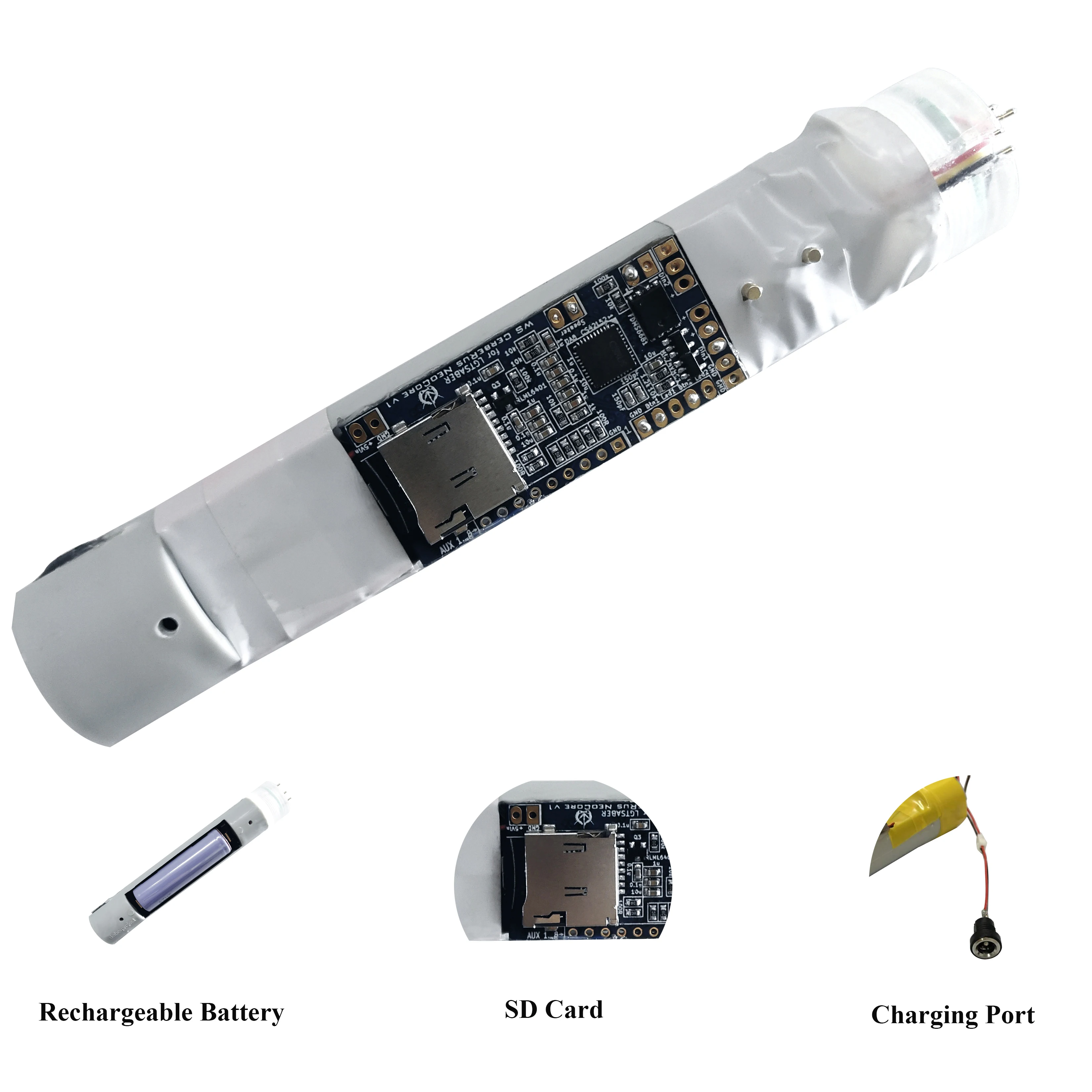 USB Lightsaber Sound Board NeoPixel PCB No Limit Sound Fonts and Colors on SD Card Support Crystal Laser Sword
USB Lightsaber Sound Board NeoPixel PCB No Limit Sound Fonts and Colors on SD Card Support Crystal Laser Sword
