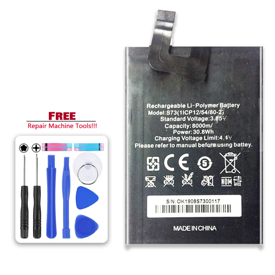 Replacement Battery 8000mAh For OUKITEL WP5 S73 3.85V HT2749B-S73 REV1.3 Mobile Phone
Replacement Battery 8000mAh For OUKITEL WP5 S73 3.85V HT2749B-S73 REV1.3 Mobile Phone