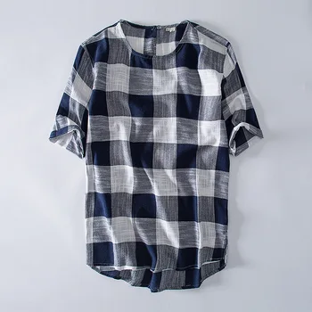 Causal Linen T Shirt Men Comfortable Breathable Natural Linen Plaid Casual T-shirts 2020 NEW Trend
Causal Linen T Shirt Men Comfortable Breathable Natural Linen Plaid Casual T-shirts 2020 NEW Trend