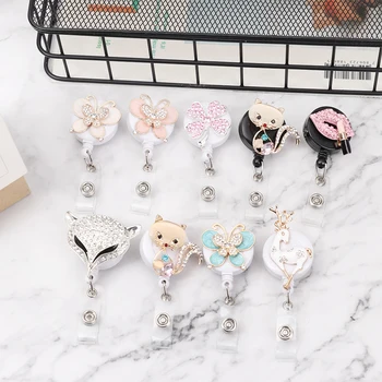 1 PC Fox Butterfly Elk Pattern Retractable Badge Reel New Fashion Animal Anti-Lost Badge Clip Stationery Office Supplies
1 PC Fox Butterfly Elk Pattern Retractable Badge Reel New Fashion Animal Anti-Lost Badge Clip Stationery Office Supplies