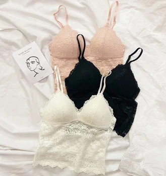 Wriufred Lace beauty back underwear inner vest sexy bra no steel ring bralette transparent summer women lingere
Wriufred Lace beauty back underwear inner vest sexy bra no steel ring bralette transparent summer women lingere