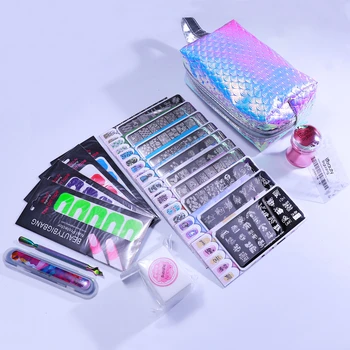Beautybigbang Nail Art Set Tool 19 PCS Flower Geometry Style Stamping Plates Stamper Mold Nails File Wipes Manicure With Bag
Beautybigbang Nail Art Set Tool 19 PCS Flower Geometry Style Stamping Plates Stamper Mold Nails File Wipes Manicure With Bag