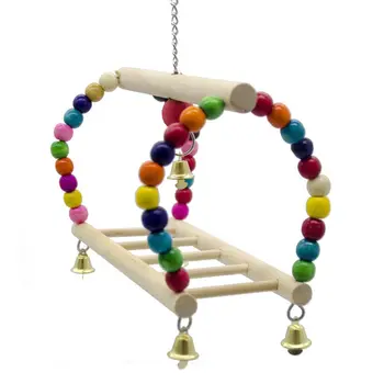 Bird Parrot Toy Hanging Bird Swing Wooden Parrot Ladder Bird Cage Chew Bell Toy 667B
Bird Parrot Toy Hanging Bird Swing Wooden Parrot Ladder Bird Cage Chew Bell Toy 667B