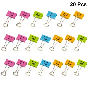 20pcs Binder Clips Smile Face Design Dovetail Design Notes Letter Paper Clip File Clip Metal Binder Clips for Home Office School
20pcs Binder Clips Smile Face Design Dovetail Design Notes Letter Paper Clip File Clip Metal Binder Clips for Home Office School