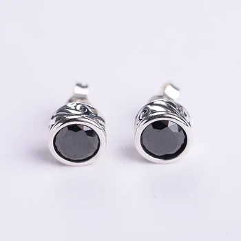 FNJ Round Stud Earrings 925 Silver Original Pure S925 Sterling Silver Earring for Women Jewelry Black White Zircon Stone 
FNJ Round Stud Earrings 925 Silver Original Pure S925 Sterling Silver Earring for Women Jewelry Black White Zircon Stone