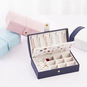 Korean Style Fresh And Simple Girl Earrings Plate Jewelry Box Protable Leather Earrings Ring Multi-function Jewelry Storage Box
Korean Style Fresh And Simple Girl Earrings Plate Jewelry Box Protable Leather Earrings Ring Multi-function Jewelry Storage Box