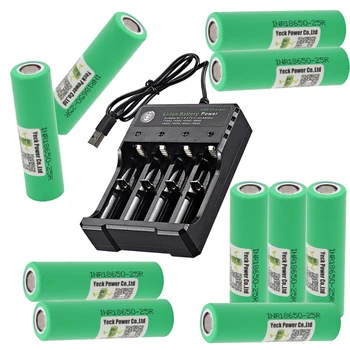 18650 battery lithium batteries li-ion high power discharge 10C 25A 2500mah 3.7V + 18650 battery charger fast charge 4 Slots
18650 battery lithium batteries li-ion high power discharge 10C 25A 2500mah 3.7V + 18650 battery charger fast charge 4 Slots