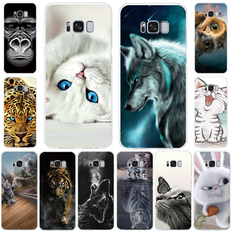 

Cool tiger owl wolf cartoon lovely cat rabbit soft TPU transparent case for Samsung Galaxy S11 S11E M40 M30 M20 M10 Note10 9 A71