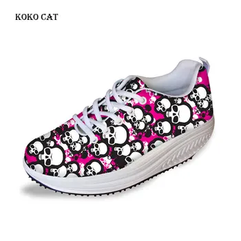 Koko cat Women Casual Shoes Platform Cool Skull Printing Female Sneakers Slimming Height Increasing Women's Swing Shoes Mesh
Koko cat Women Casual Shoes Platform Cool Skull Printing Female Sneakers Slimming Height Increasing Women's Swing Shoes Mesh