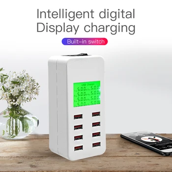8 Port Desktop Charger Lcd Display Quick Charge Smart Adapter USB Charger suit for Mobile Phone iPhone 11 Xs Xr Travel Charger
8 Port Desktop Charger Lcd Display Quick Charge Smart Adapter USB Charger suit for Mobile Phone iPhone 11 Xs Xr Travel Charger