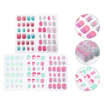 5 Boxes False Nail Tips Cartoon Lovely Full Cover Removable Fake Nails Manicure Supplies Nail Decal for Kids 
5 Boxes False Nail Tips Cartoon Lovely Full Cover Removable Fake Nails Manicure Supplies Nail Decal for Kids