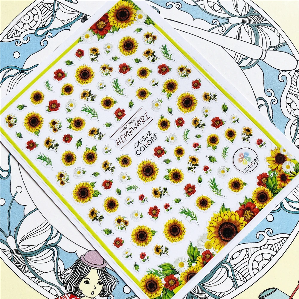 CA-016 CA-129 CA-302 CA-469 Sun flower Daisy 3D Back glue Nail Art Stickers Decals Sliders Nail ornament decoration
CA-016 CA-129 CA-302 CA-469 Sun flower Daisy 3D Back glue Nail Art Stickers Decals Sliders Nail ornament decoration