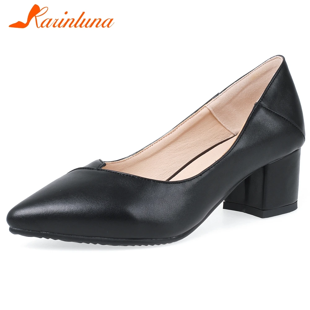 Karinluna New Fashion 2020 Pointed Toe Slip-On Spring/Autumn Office Lady Pumps Woman Shoes Chunky Heels Shoes Women Pumps Female
Karinluna New Fashion 2020 Pointed Toe Slip-On Spring/Autumn Office Lady Pumps Woman Shoes Chunky Heels Shoes Women Pumps Female