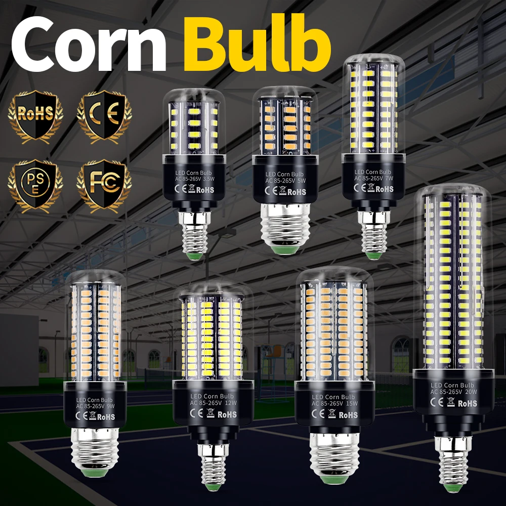 E27 Bombillas LED Corn Bulb E14 Constant Current Chandelier AC 220V LED Lamp B22 LED Light 3.5W 5W 7W 9W 12W 15W 20W 2835 Chip
E27 Bombillas LED Corn Bulb E14 Constant Current Chandelier AC 220V LED Lamp B22 LED Light 3.5W 5W 7W 9W 12W 15W 20W 2835 Chip