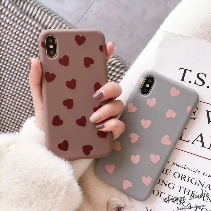 JAMULAR Love Heart Phone Case For iPhone XS MAX XR X 7 8 6 6s Plus Fashion Soft Matte Back Cover For iPhone 8 Silicone Shell Bag
JAMULAR Love Heart Phone Case For iPhone XS MAX XR X 7 8 6 6s Plus Fashion Soft Matte Back Cover For iPhone 8 Silicone Shell Bag