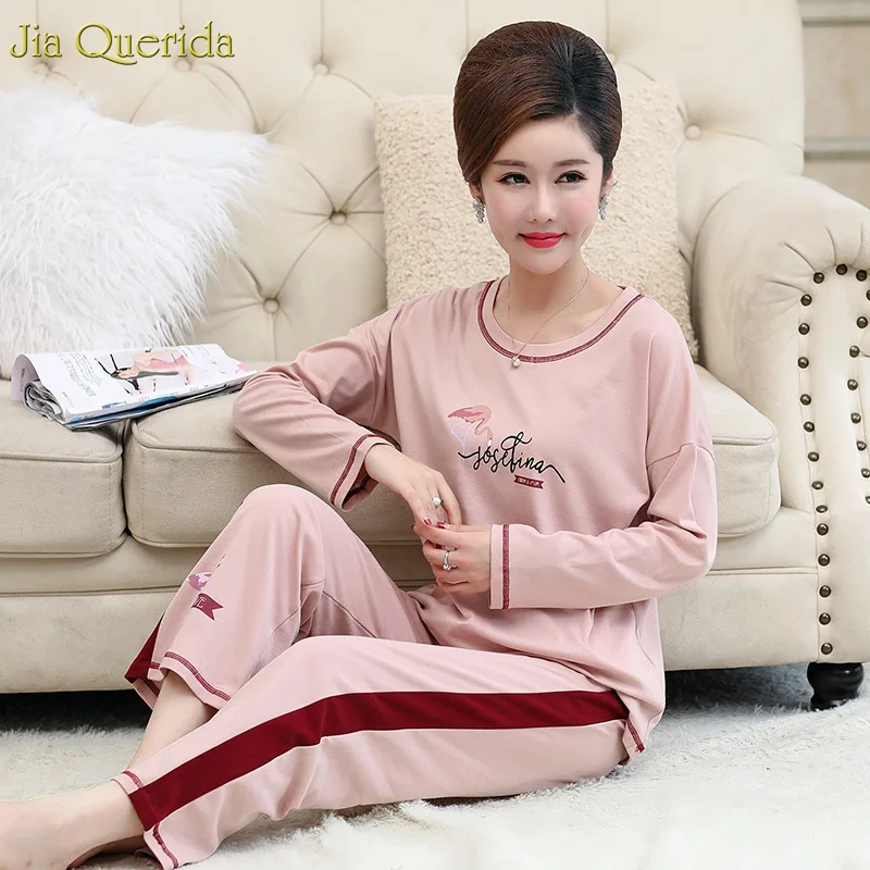 Flamingo Printing Cotton Women Home Clothes Spring Autumn Long Sleeve Pajama Pants Set Leisure Sleeping Night Suit Ladies Pajama
Flamingo Printing Cotton Women Home Clothes Spring Autumn Long Sleeve Pajama Pants Set Leisure Sleeping Night Suit Ladies Pajama