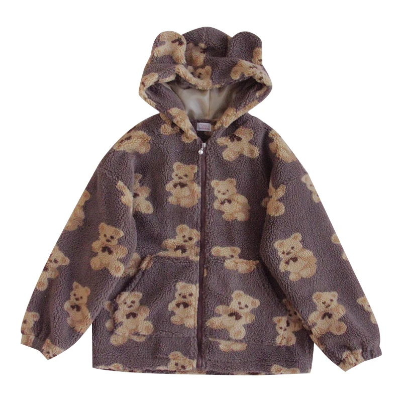 Winter Soft Fluffy Zip Up Hoodie Women Coat Kawaii Cute Bear Ear Harajuku Warm Outerwear Jacket Vintage Fleece Hooded Sweatshirt
Winter Soft Fluffy Zip Up Hoodie Women Coat Kawaii Cute Bear Ear Harajuku Warm Outerwear Jacket Vintage Fleece Hooded Sweatshirt