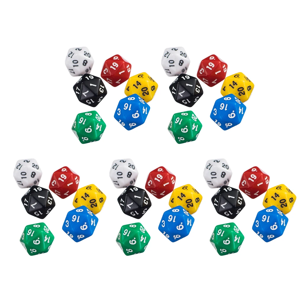30x Colorful D20 Polyhedral Dices Set for RPG MTG Table Party Card Games 30x Colorful D20 Polyhedral Dices Set for RPG MTG Table Party Card Games
