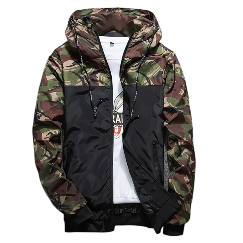 Spring Autumn Mens Casual Camouflage Hoodie Jacket Men Waterproof Clothes Men's Windbreaker Coat Male Outwear Street clothing
Spring Autumn Mens Casual Camouflage Hoodie Jacket Men Waterproof Clothes Men's Windbreaker Coat Male Outwear Street clothing