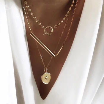 Retro Boho Multilayer Pendant Necklace for Women Long Chain Round Coin Multilayer Choker 2020 Collares Necklace Party Jewelry
Retro Boho Multilayer Pendant Necklace for Women Long Chain Round Coin Multilayer Choker 2020 Collares Necklace Party Jewelry