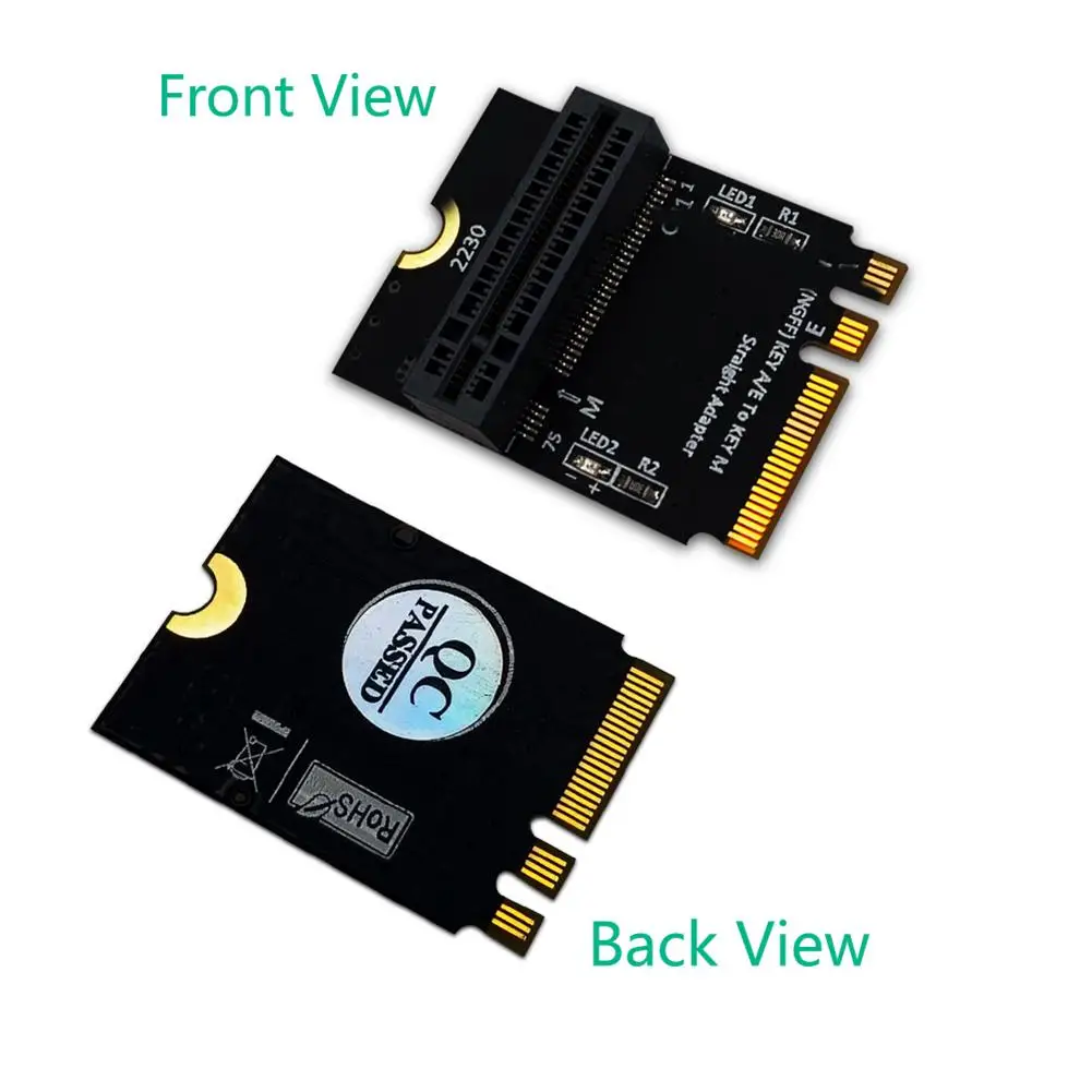 M.2 NGFF NVMe ключ A/E к ключу M SSD адаптер пластина конвертер светодиодный светодиодным