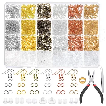 Earring Hook, Shynek 2000 Piece Earring Making Set with Fishhook Earring, Jump Ring, Back of Earring for Jewelry Making and Earr
Earring Hook, Shynek 2000 Piece Earring Making Set with Fishhook Earring, Jump Ring, Back of Earring for Jewelry Making and Earr