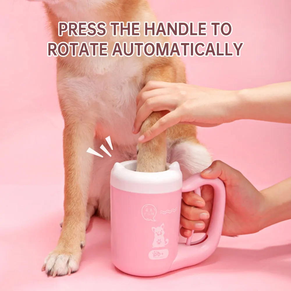 Dog Paw Cleaner Cup Manual Rotary Pet Foot Washer Cup Paw Clean Brush Quickly Wash Pet Cat Dirty Foot Mud Clean Handhold Cup
Dog Paw Cleaner Cup Manual Rotary Pet Foot Washer Cup Paw Clean Brush Quickly Wash Pet Cat Dirty Foot Mud Clean Handhold Cup