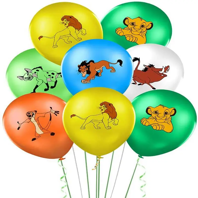 10 sztuk 12-calowych lateksowych balonów Król Lew do dekoracji na przyjęcie urodzinowe, baby shower i imprezy dla dzieci - Wianko - 10