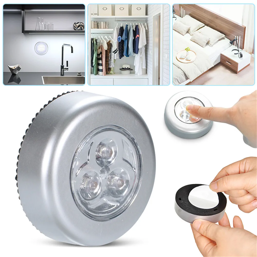 3 leds Touch sensor Ceiling Night Light LED Battery Powered Wireless Night Light Stick on Tap car boot Lamp Wardrobe Lights
3 leds Touch sensor Ceiling Night Light LED Battery Powered Wireless Night Light Stick on Tap car boot Lamp Wardrobe Lights