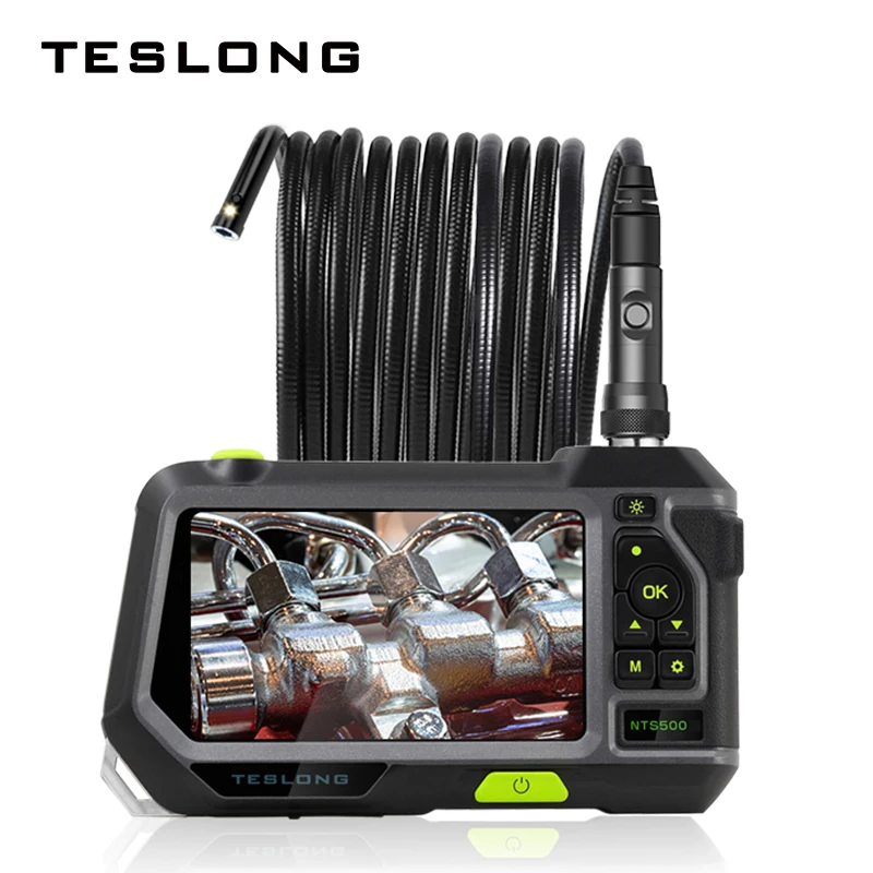 NTS500 5 0 экран 8 мм двойной объектив промышленный эндоскоп IP67 камера 1080P HD труба
