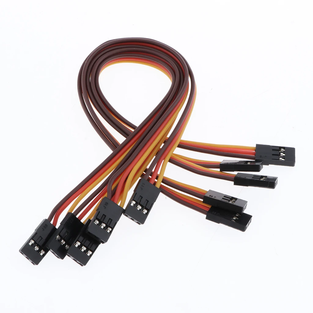 Set Of 5 22# Servo Steering Gear Extension Wire Connect Line Metal 3-Color Set Of 5 22# Servo Steering Gear Extension Wire Connect Line Metal 3-Color