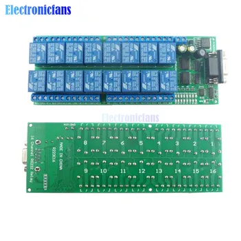 

16 Channel Relay Module DB9 PC Com UART Female Interface Serial Port Remote Control Switch RS232 R223C16 Delay Relay DC 12V