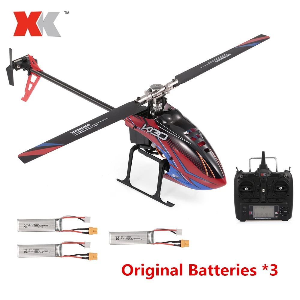 WLtoys XK K130 2.4G 6CH RC Helicopter And Transmitter With 9200KV Brushless 3D6G Flybarless FUTABA S-FHSS Stunt with 3 Batteries
WLtoys XK K130 2.4G 6CH RC Helicopter And Transmitter With 9200KV Brushless 3D6G Flybarless FUTABA S-FHSS Stunt with 3 Batteries