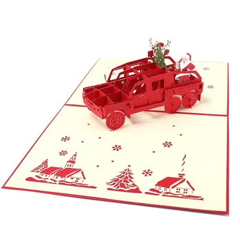 Creative 3D Handmade Three-dimensional Paper Carving Christmas Greeting Card Christmas Jeep Message Gift Card Thank You Cards
Creative 3D Handmade Three-dimensional Paper Carving Christmas Greeting Card Christmas Jeep Message Gift Card Thank You Cards