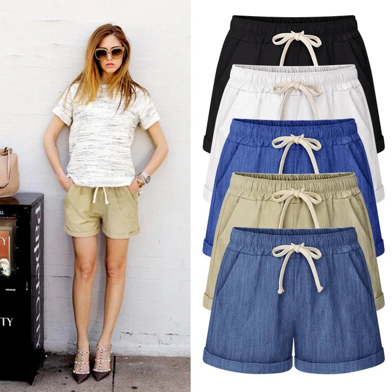 Plus Size Shorts Women Summer 2020 Streetwear Casual Loose Drawstring Elastic Gym Sports Thin short femme feminino M-6XL
Plus Size Shorts Women Summer 2020 Streetwear Casual Loose Drawstring Elastic Gym Sports Thin short femme feminino M-6XL