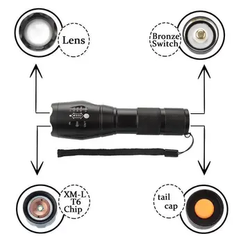 LED Flashlight XML-T6 5 Modes Emergent Lamp Climbing Waterproof Cycling Impact-Resistant Torch Hiking Outdoor Sporting
LED Flashlight XML-T6 5 Modes Emergent Lamp Climbing Waterproof Cycling Impact-Resistant Torch Hiking Outdoor Sporting