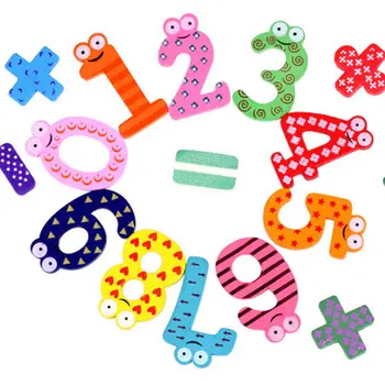 

15pcs/set Wooden Number Refrigerator Fridge Magnets Figure Sticker Mathematics Fridge Magnet Stickers Kid Educational Toys