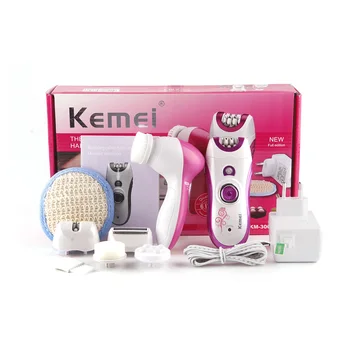 Kemei 6 in 1 Electric Female Epilator Rechargeable Women Hair Removal Razor with Powered Facial Cleansing Devices Wash Face
Kemei 6 in 1 Electric Female Epilator Rechargeable Women Hair Removal Razor with Powered Facial Cleansing Devices Wash Face