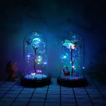 24K Foil Gold Rose In A Glass Dome With LED Light For Wedding, Valentine's Day, Christmas, Halloween Decorations
24K Foil Gold Rose In A Glass Dome With LED Light For Wedding, Valentine's Day, Christmas, Halloween Decorations