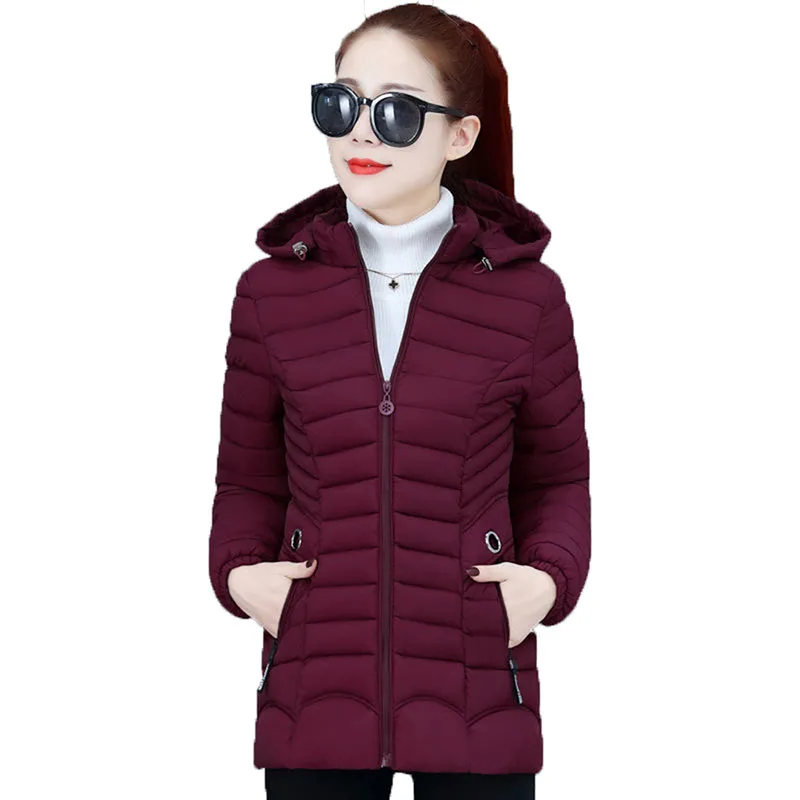 

6XL Cotton Coat Women's Winter Jacket Middle-Aged Elderly Mothers Padded Hooded Keep Warm Down Cotton Overcoat Parkers 2023 NEW